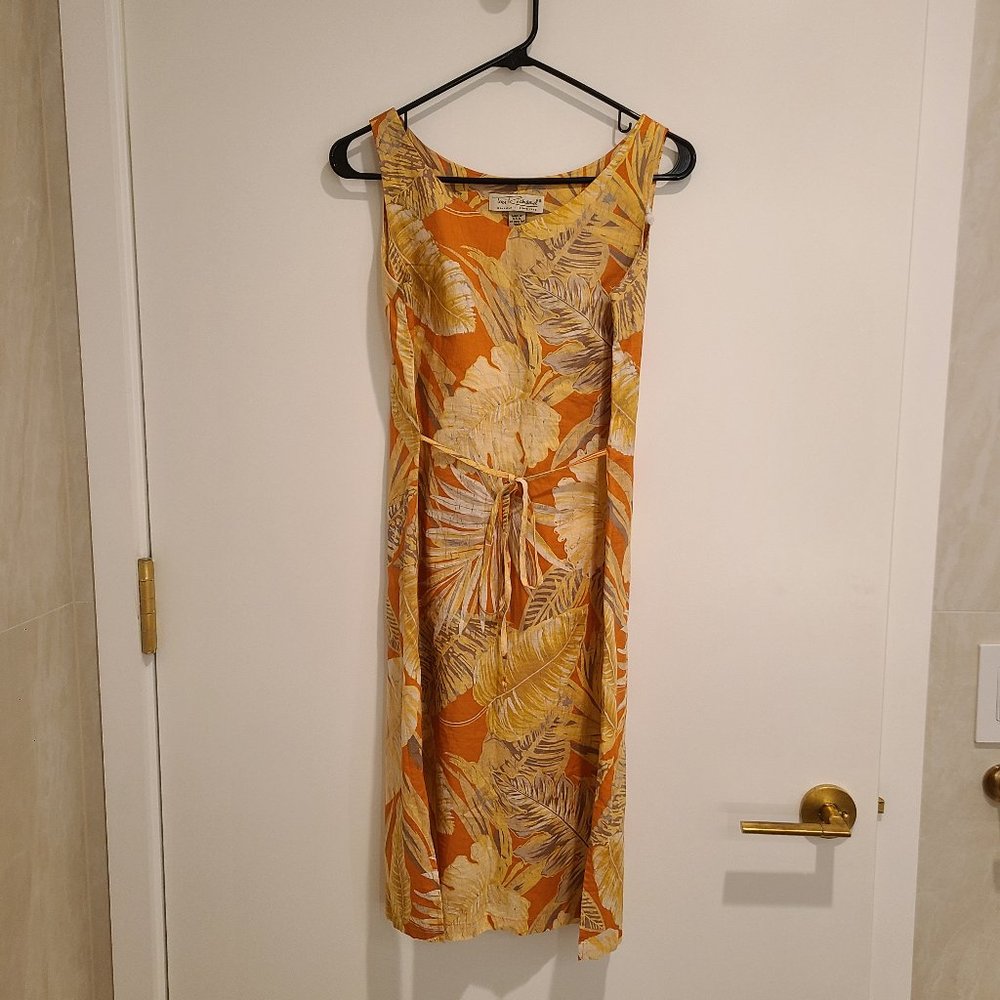 Tori Richard Lightweight Orange Hawaiian Dress